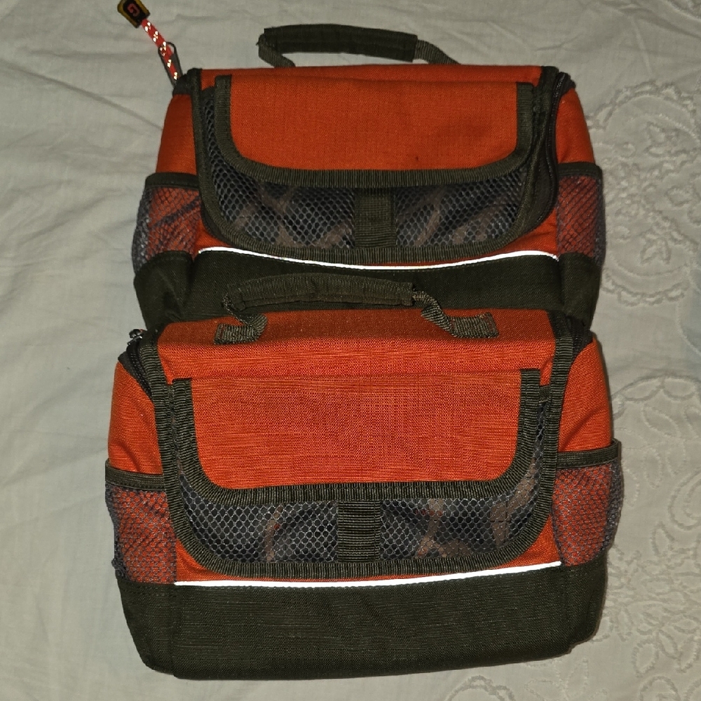 Set Of TWO Orange and Olive Geen Men's/Boy's Lunch Bag